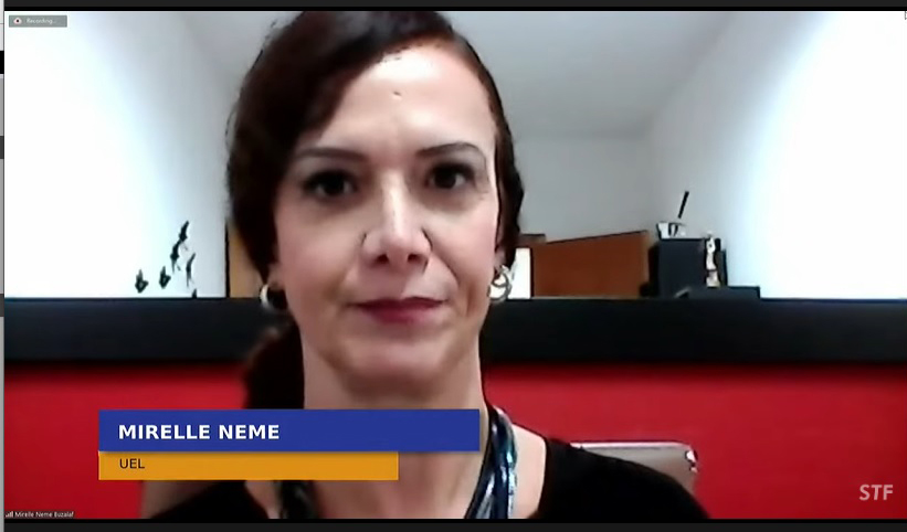 Mirelle Neme Buzalaf, professora da UEL, debate desinformação em evento do STF em maio.