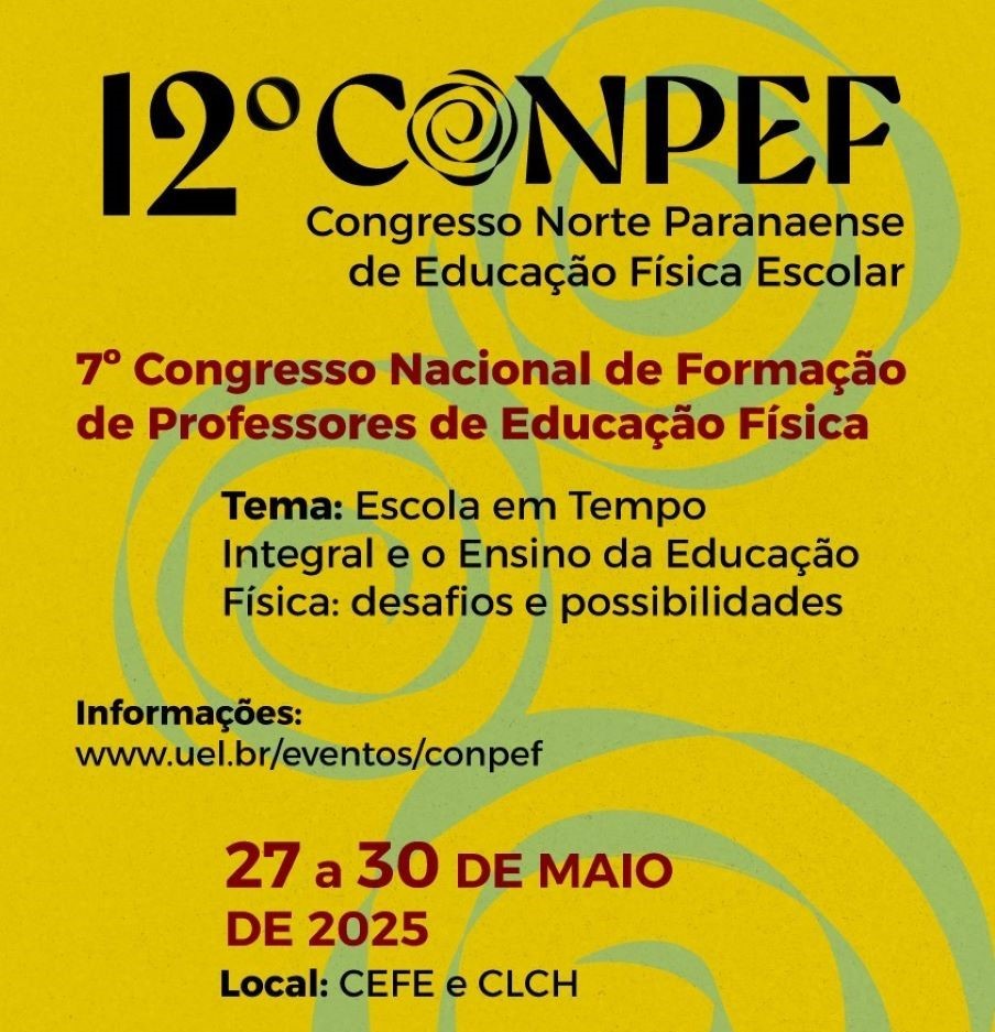 12º CONPEF prossegue com inscrições abertas até 21 de maio.